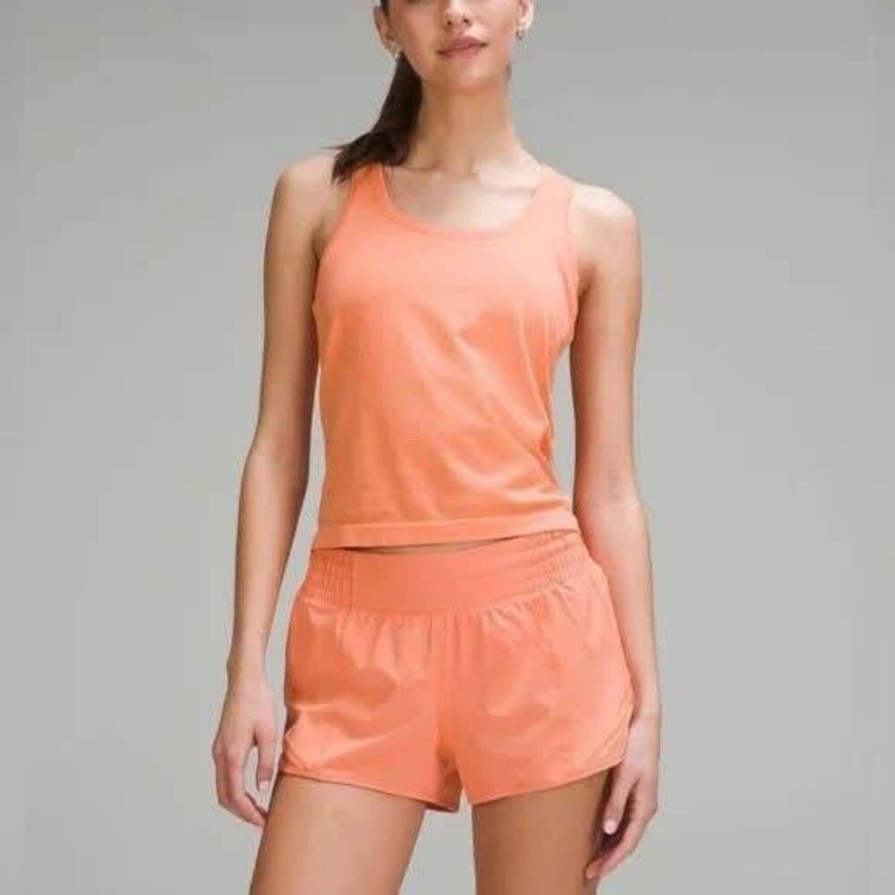 Lululemon‎ Swiftly Tech Racerback Tank Top Women's Size 8 Orange Sleeveless